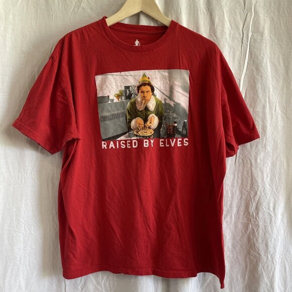 Elf Red Short Sleeved Men’s or Unisex Will Ferrell‎ Christmas T-Shirt Size XXL - Picture 1 of 8